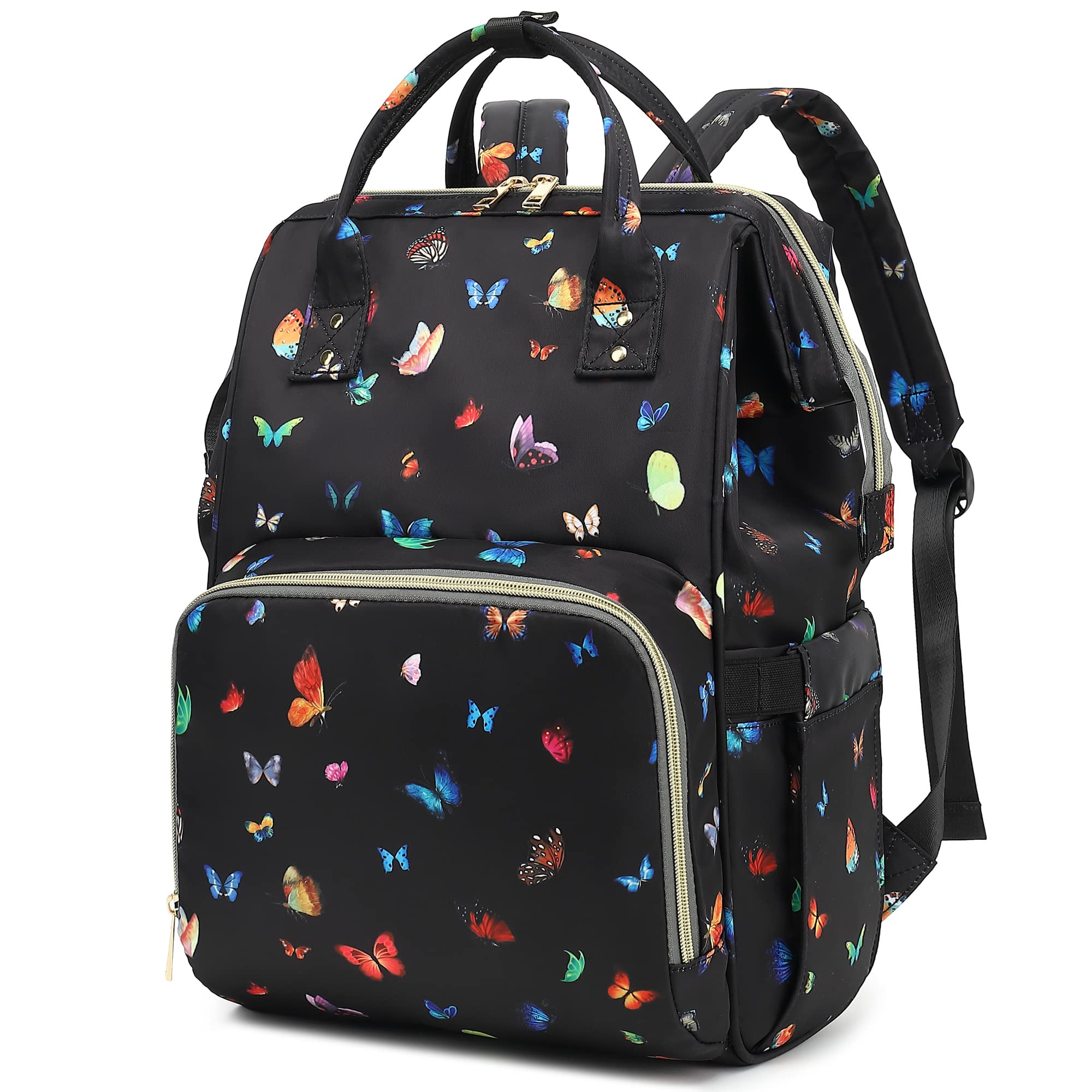 Photo 1 of Yusudan Butterfly Laptop Backpack for Women Men, 15.6 inch College School Backpack Bookbag for Work/School/Travel/Business