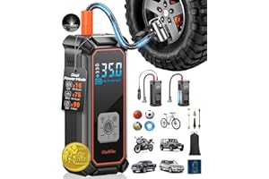 OlarHike Cordless Tire Inflator Portable Air Compressor, 150PSI Dual Power - 5400mAh & 12V DC, Air Pump for Car Tires, Bike, Motorcycle, Bicycle, Electric Pump with LED Light & Digital Pressure Gauge