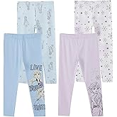 Disney Frozen Elsa Girls 4 Pack Legging Pants for Toddler to Big Kids
