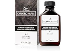 COLORCHARM Permanent Liquid Hair Color for Gray Coverage, Brown | 1.4 oz | 42 ml | Packaging May Vary