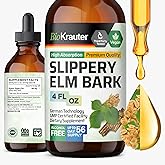 BIO KRAUTER Slippery Elm Bark Tincture - Pure Slippery Elm for Women & Men - 4 Fl.Oz. 56 Days of Supply - Throat & Voice Support - Vegan Liquid Drops for Lungs - Respiratory & Digestive Health