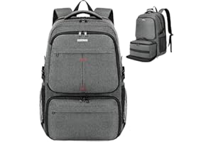 Lunch Backpack for Men, 17.3 Inch Laptop Backpack with USB Charging Port Waterproof Work Backpack with Insulated Lunch Bag fo