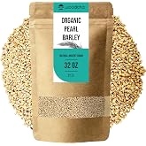 Organic Pearl Barley, 2 LB, Medium Grain, Whole Grain | No Soak Needed, High Fiber, For Soups, Stews and Salads, Non-GMO, Kosher