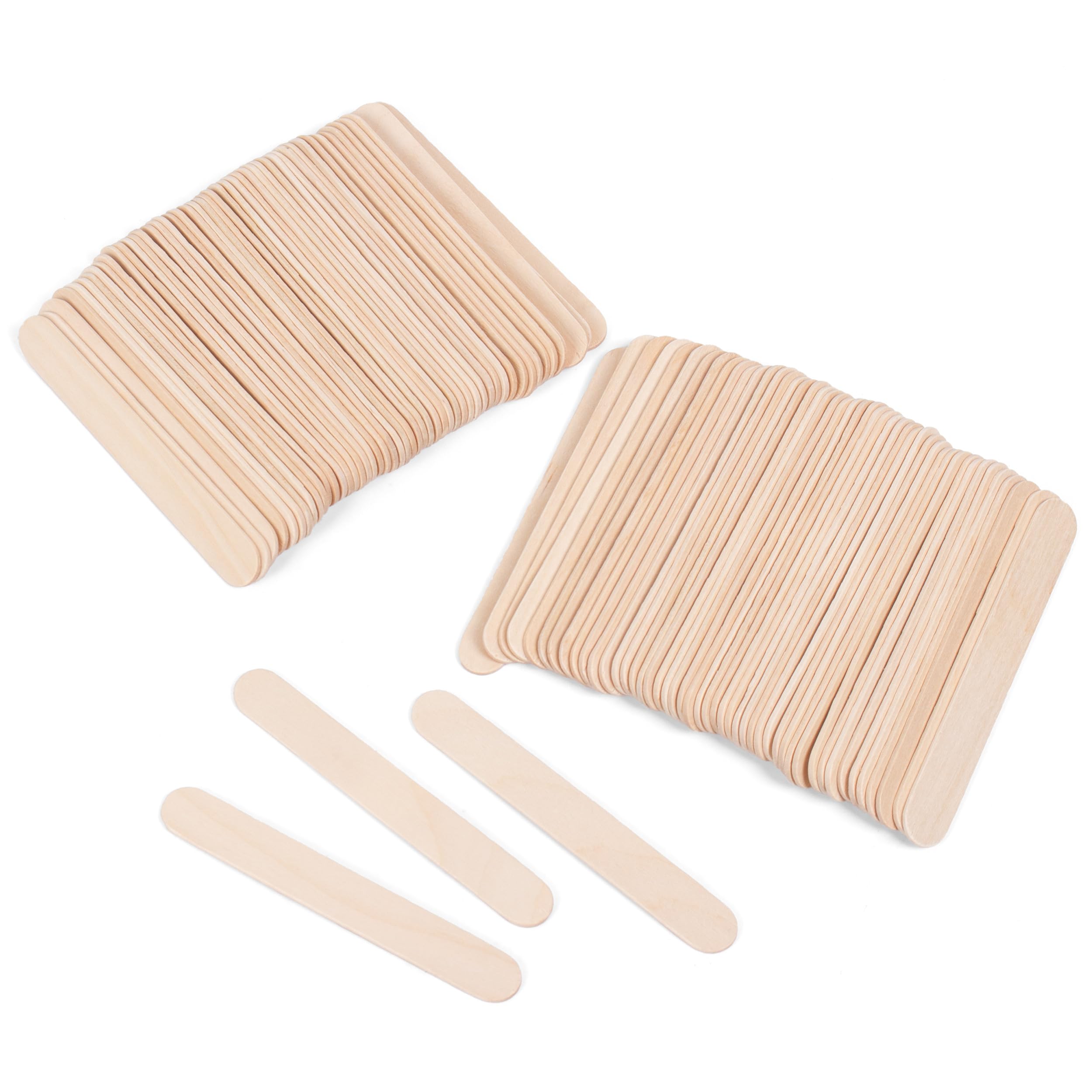 Photo 1 of 100Pcs Popsicle Sticks - 4.5 * 0.55 Inch Craft Sticks Ice Cream Sticks,Widen Wooden Sticks for Crafts,Natural Wood Popsicle Craft Sticks,Ice Pop Sticks for DIY Crafts