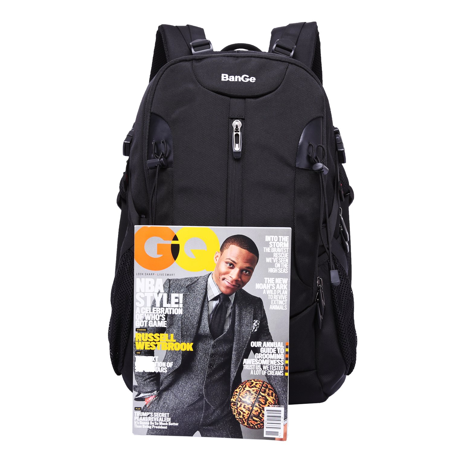 BanGe Hiking Backpack 40L Outdoor Waterproof Large Capacity Travel Laptop Bag for Men BG2223,Black