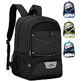HMLIN Soccer Backpack,Basketball Backpack with Ball Compartment &Shoe Compartment,Sports Bag for Basketball,Soccer,Football& Volleyball