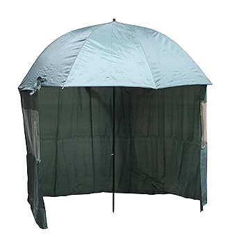 Angelschirm Anglerschirm Schirm Umhang Schirmzelt Seitenwand Sichtfenster 240 cm