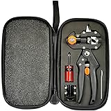 CoZroom Garden 2 in 1 Grafting Pruning Tool Set with 2 Extra Sharp Blades and Storage Box