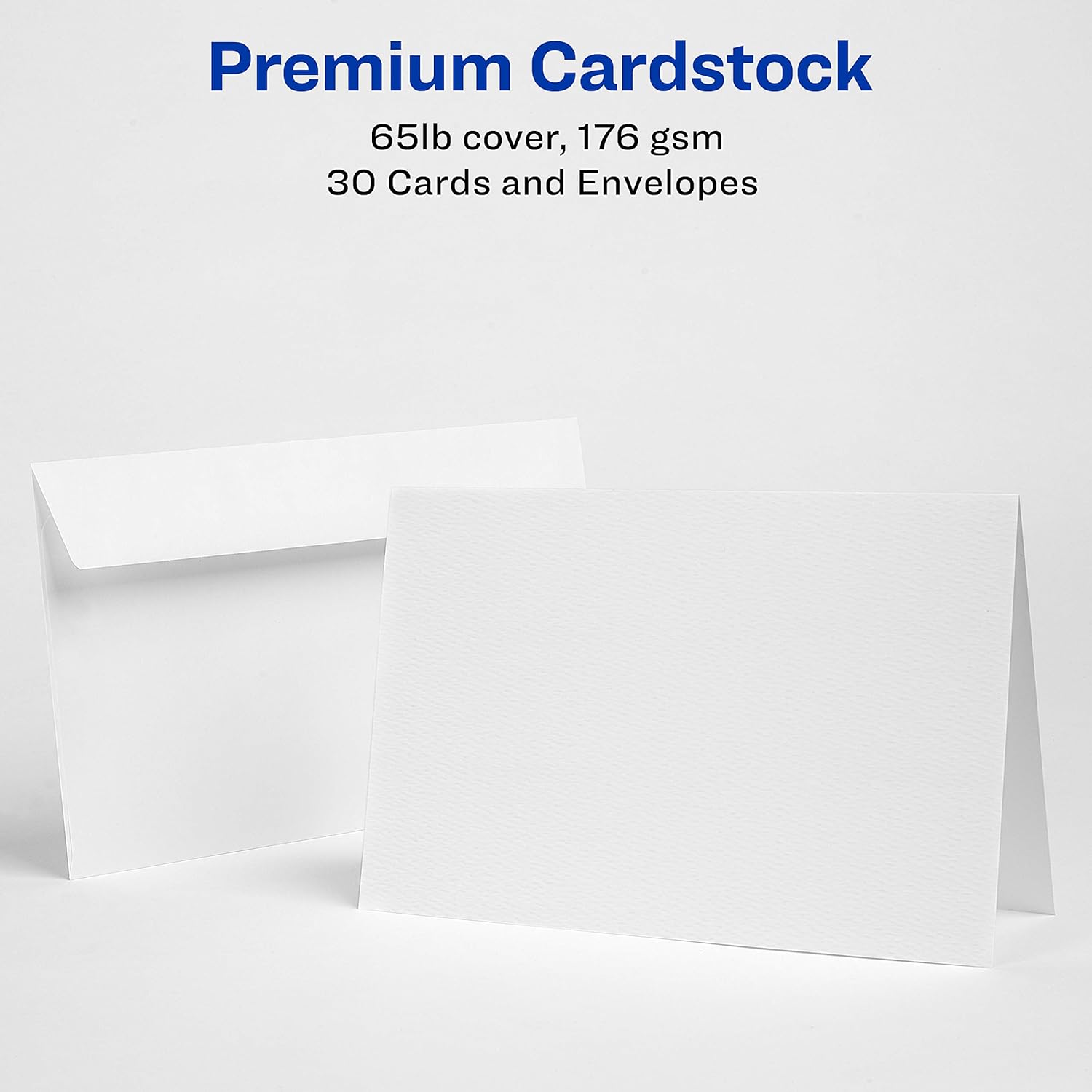 Avery 3378 Textured Half-Fold Greeting Cards, Inkjet, 5 1/2 x 8 1/2, White, Envelopes Included (Box of 30) : Blank Greeting Cards Inkjet Printer : Office Products