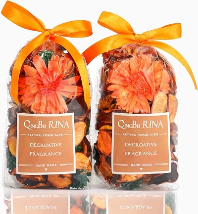 Qingbei Rina Mini Potpourri Bags Orange Citrus Scented 3.5 oz Small