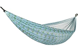 Bliss Hammocks BH-406WCA Mesh Edition Hammock, Light Blue Palm Tree