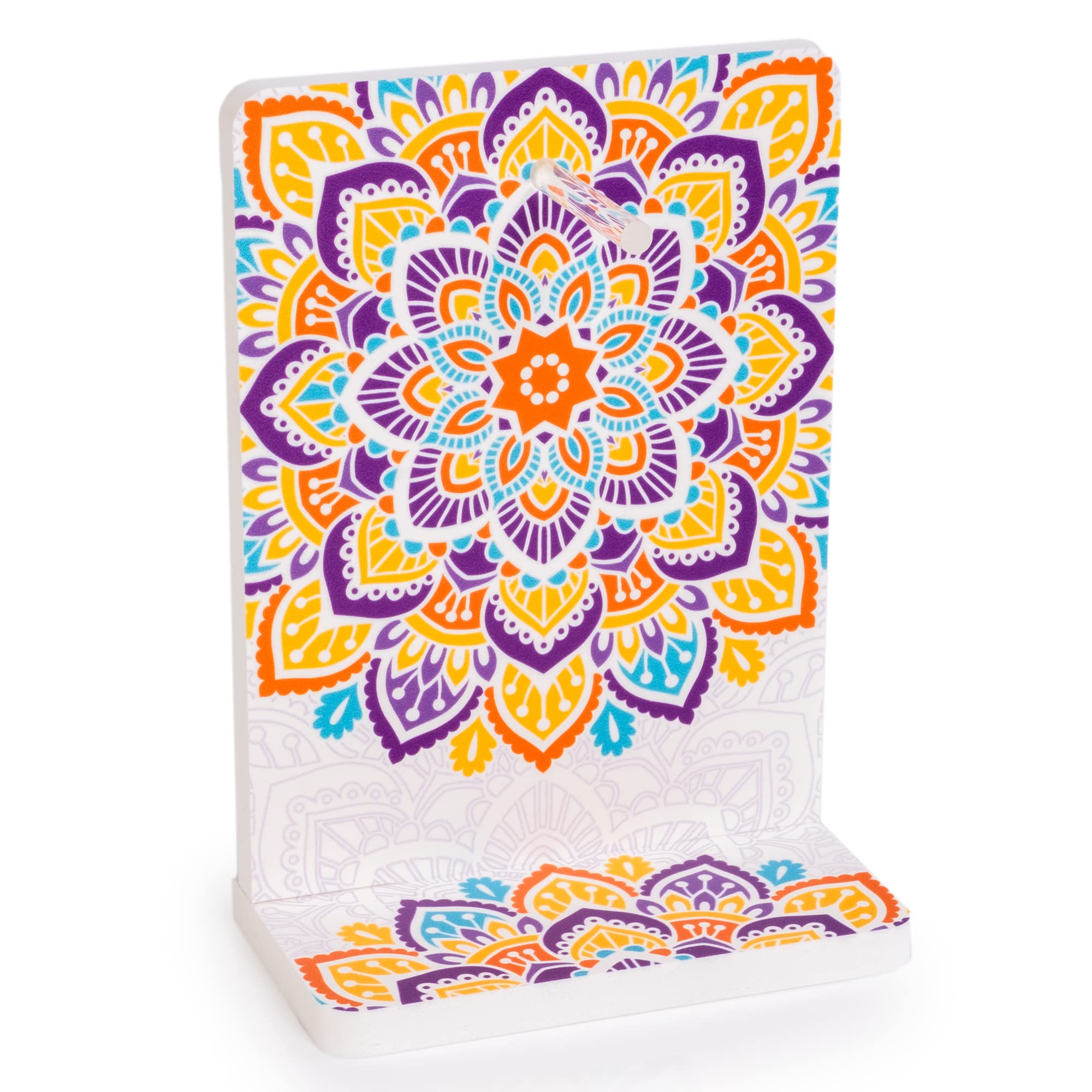 Support for 2025 Table Calendar | Mandala | Compatible with Other Spare Parts of A6 Size Block Calendars | Dimensions 12 x 17 x 6 cm