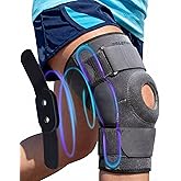 Sparthos Hinged Knee Brace - Relieves ACL, MCL, Meniscus Tear, Arthritis, Tendon Pain - Dual Metal Side Stabilizers - Support for Running, For Men and Women Check Size Chart (Large, 15½-20″ Thigh)