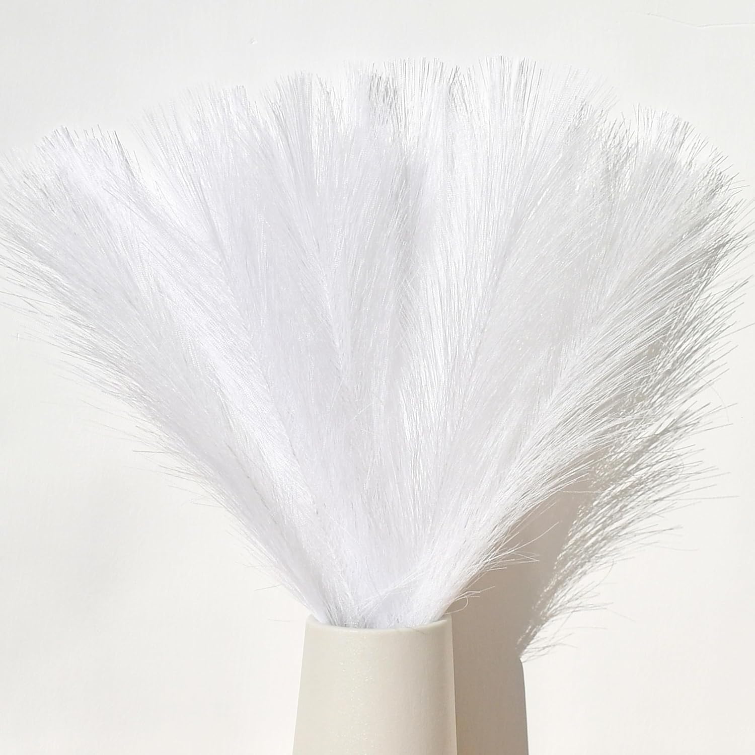 Dried & Preserved Flora - Mandy's 20pcs White Silk Pampas Grass Artificial Flowers 18