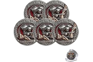 Biker Brotherhood Ride Forever Challenge Coin, Skeletal Rider Memento with Bikers Don't Go Grey We Turn Chrome Quote, Double 