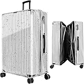 Yotako Upgraded Zippered Clear PVC Suitcase Cover, 28 Inch Luggage Covers for Suitcase Luggage Protector Cover 28''