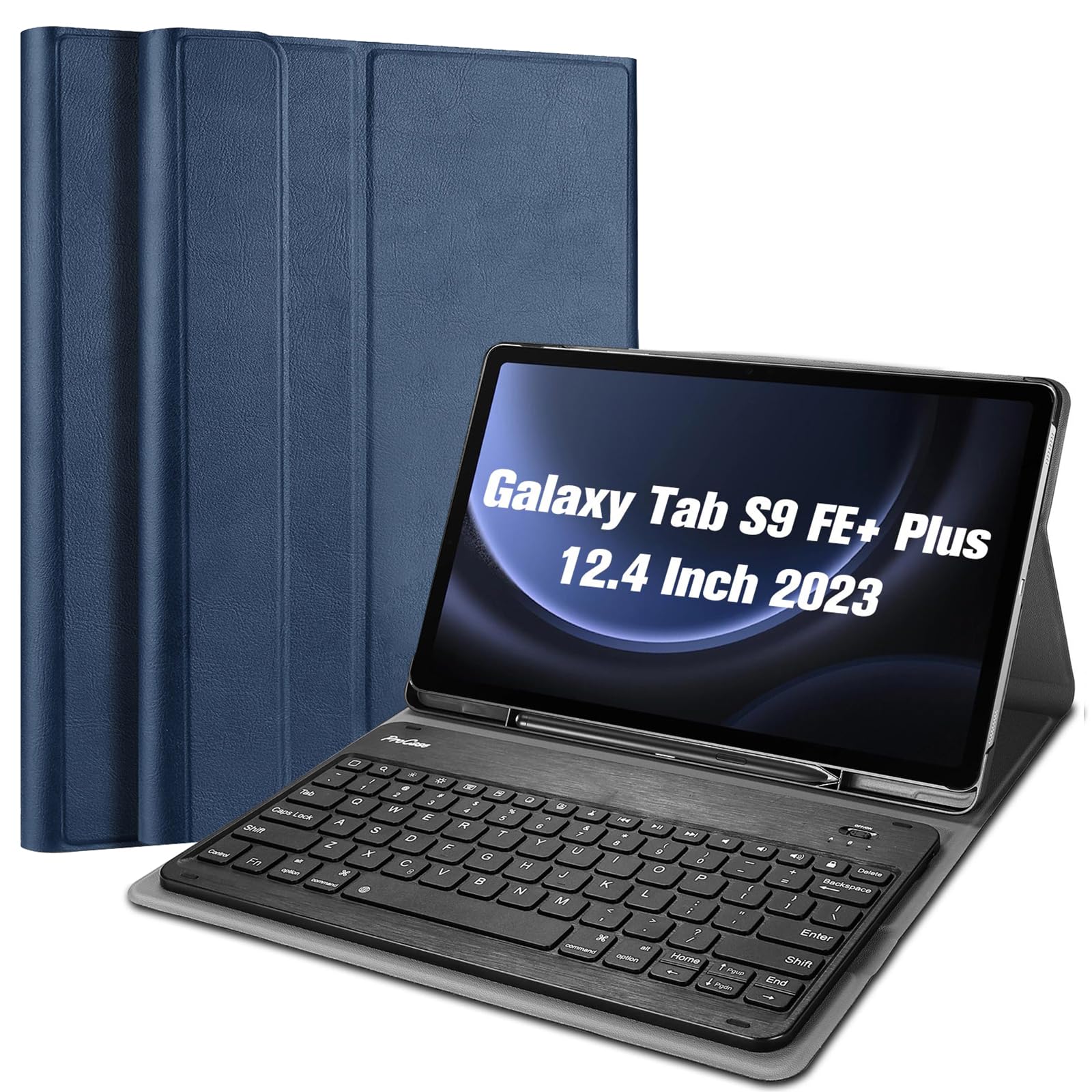 ProCase Galaxy Tab S6 Keyboard Case 10.5 Inch (T860 / T865 / T866 / T867), Slim Shell Lightweight Smart Cover with Magnetically Detachable Wireless Keyboard for 2019 Galaxy Tab S6 10.5 Inch -Black