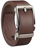 JUKMO 1.5" (38mm) Leather Ratchet Belt for Men in