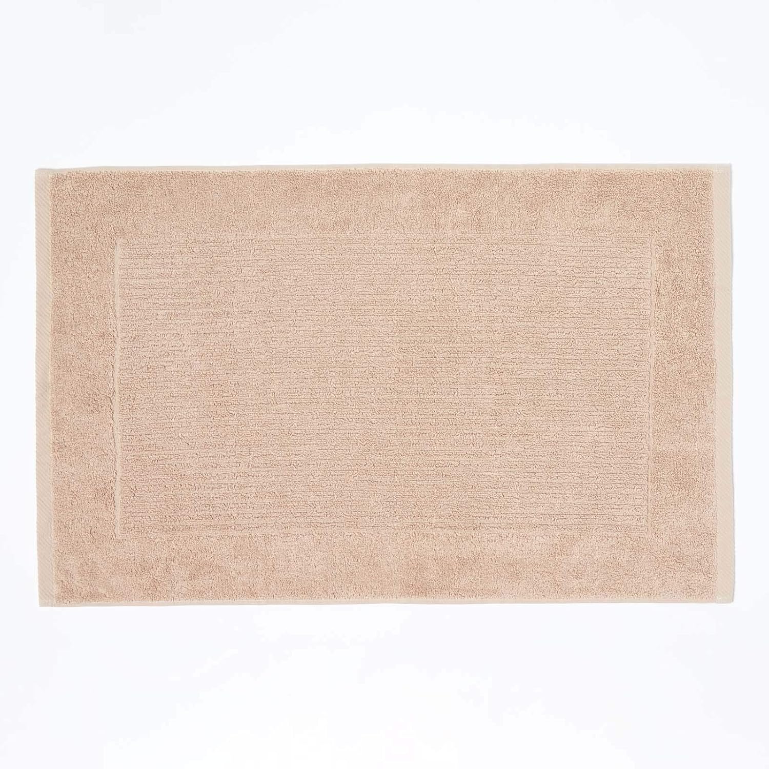 HOMESCAPES Imperial Plain Stone Beige Bath Mat 50 x 80 cm Super Soft