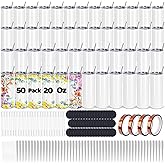 Maucircol 50 Pack Sublimation Tumblers Bulk, 20 oz Stainless Steel Tumbler Blank with Lid and Straw, Individually Boxed