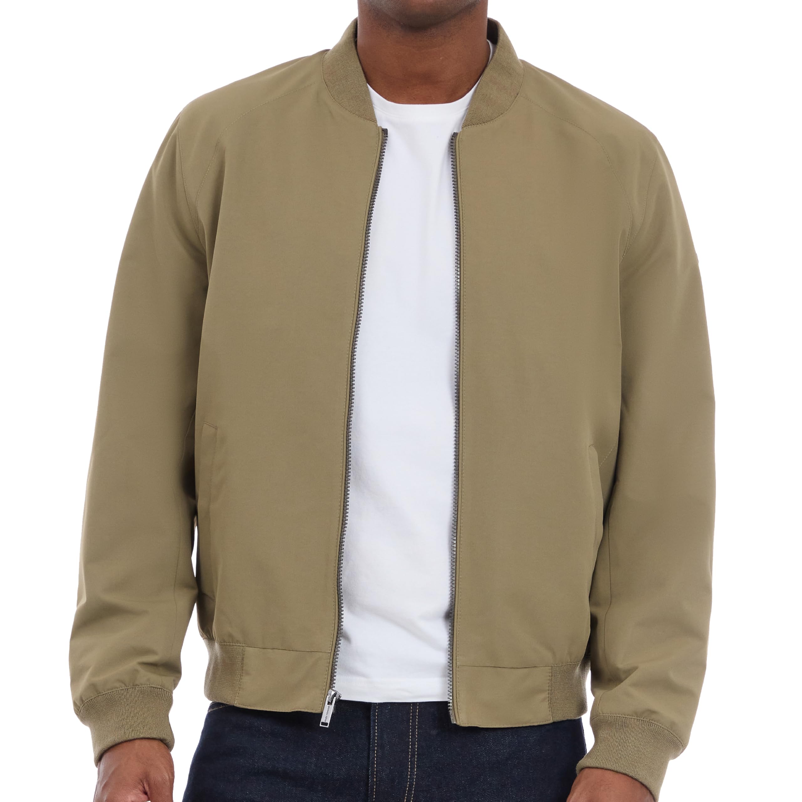 Photo 1 of Michael Kors Men's Lightweight Bomber Jacket, Wind and Water Resistant, Safari, Small
