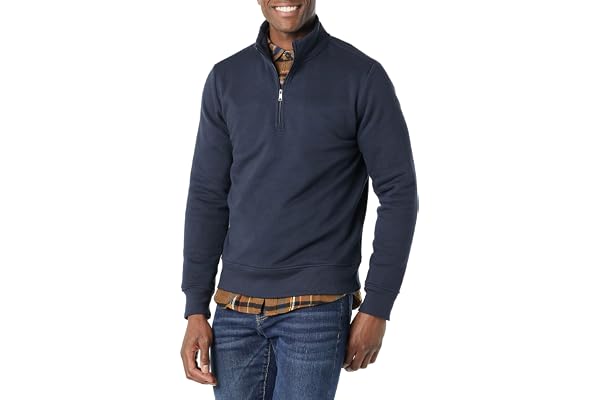 Amazon Essentials Mens Long-Sleeve Quarter-Zip Fleece Sweatshirt