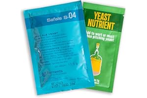 Craft A Brew - Safale S-04 Dry Yeast - Fermentis - English Ale Dry Yeast - For English and American Ales and Hard Apple Ciders - Ingredients for Home Brewing - Beer Making Supplies - [1 Pack]