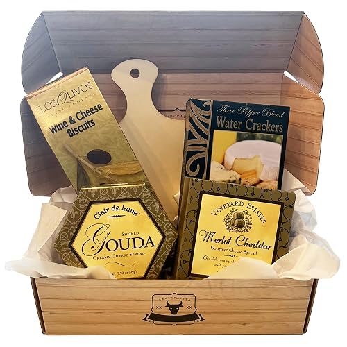 Father's Day Cheese and Cracker Gift Box - Charcuterie Gift Basket ...