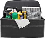 Vinsani Car Boot Organiser Bag Anti Slip Foldable Large Black view 7