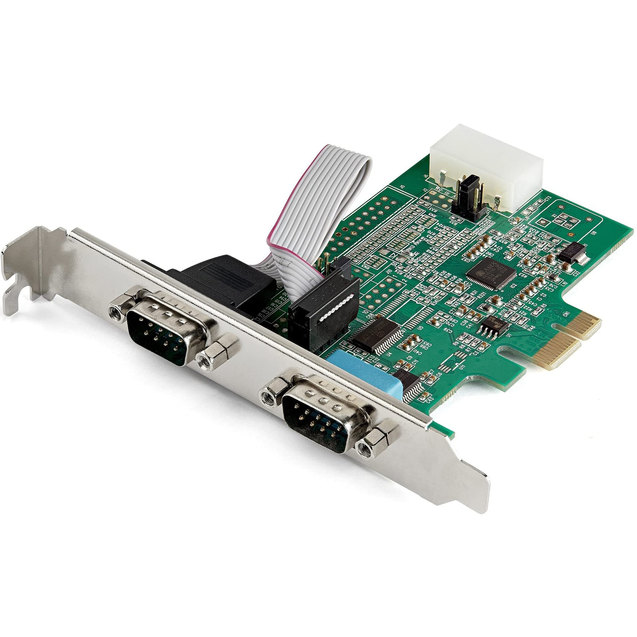 StarTech.com 2-port PCI Express RS232 Serial Adapter Card - PCIe RS232 Serial Host Controller Card - PCIe to Dual Serial DB9 Card - 16950 UART - Expansion Card - Windows & Linux (PEX2S953)