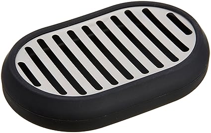 AmazonBasics Stainless Steel Soap Dish - Black