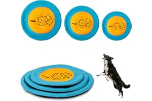 Bifeaw 3 Packs Nylon Interactive Dog Flying Disc - Floating Dog Toys for Aggressive chewers - Water Toys for Dogs