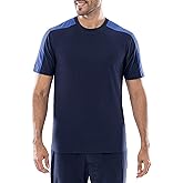 IZOD Men's Cotton Polyester Sueded Jersey Knit Short Sleeve Sleep Lounge T-Shirt