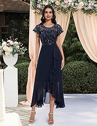 BeryLove Sequin Formal Dresses for Women Flutter