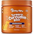 Zesty Paws Turmeric Curcumin for Dogs - for Hip & Joint Mobility Supports Canine Digestive Cardiovascular & Liver Health - Coconut Oil for Skin Health with 95% Curcuminoids + BioPerine Duck, 90 Count