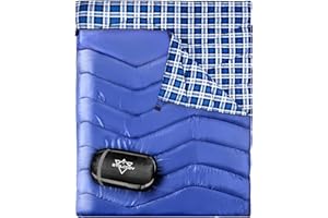 ETGLCOZY Double Sleeping Bag for Adults Kids Camping, XL Queen Size Sleeping Bags for 2 Person All Season Hiking Backpacking, Lightweight Waterproof with Compression Sack