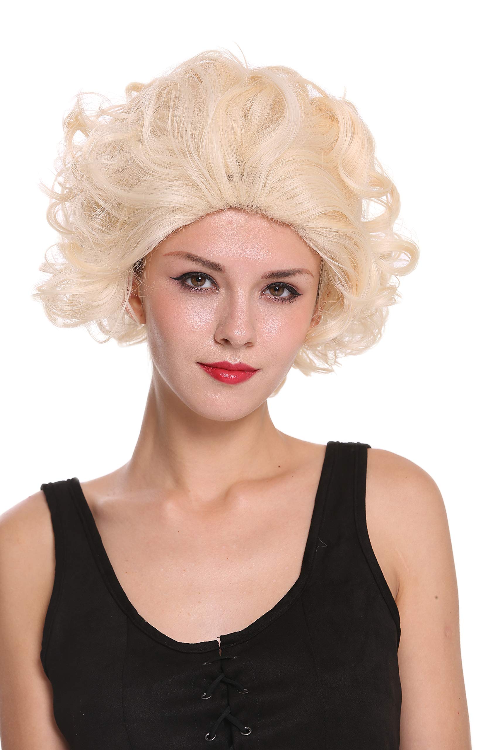 WIG ME UP - 3840-88 Quality women's wig lady short mane voluminous curly curls fair blonde blonde