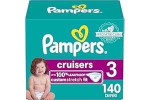 Pampers Diapers Size 3, 140 Count - Pampers Cruisers Disposable Baby Diapers