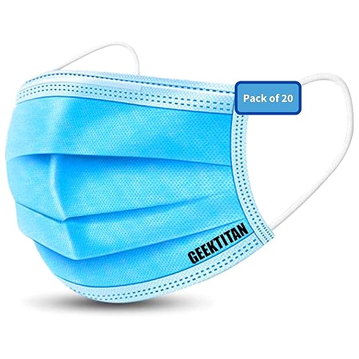 Disposable 3-Layer Protective Masks (20-pcs)