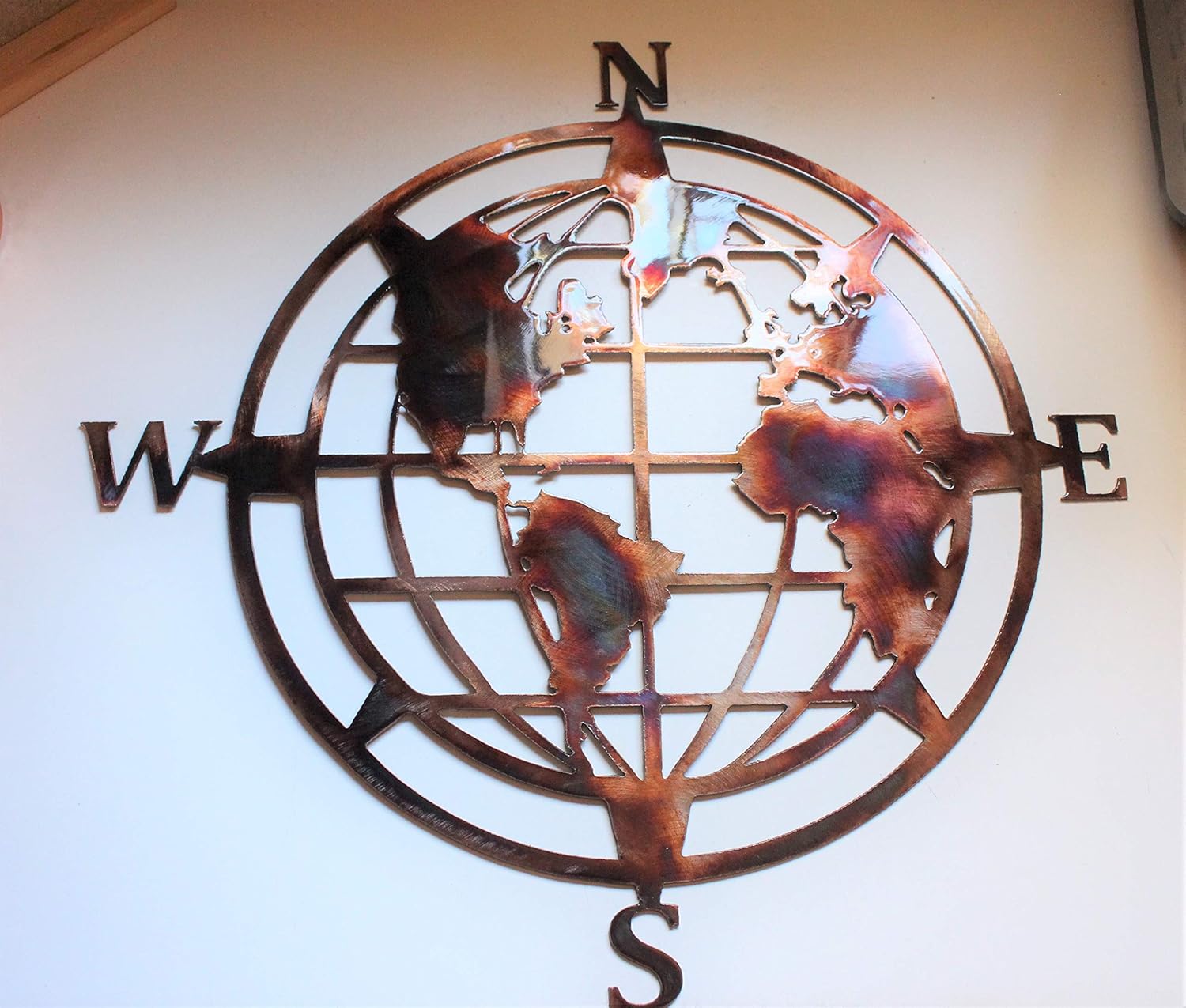 Home Décor Wall Sculptures Nautical COMPASS ROSE WALL ART DECOR copper