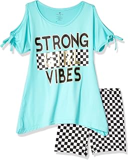 Girls' Soft Knit Top and Short Set 