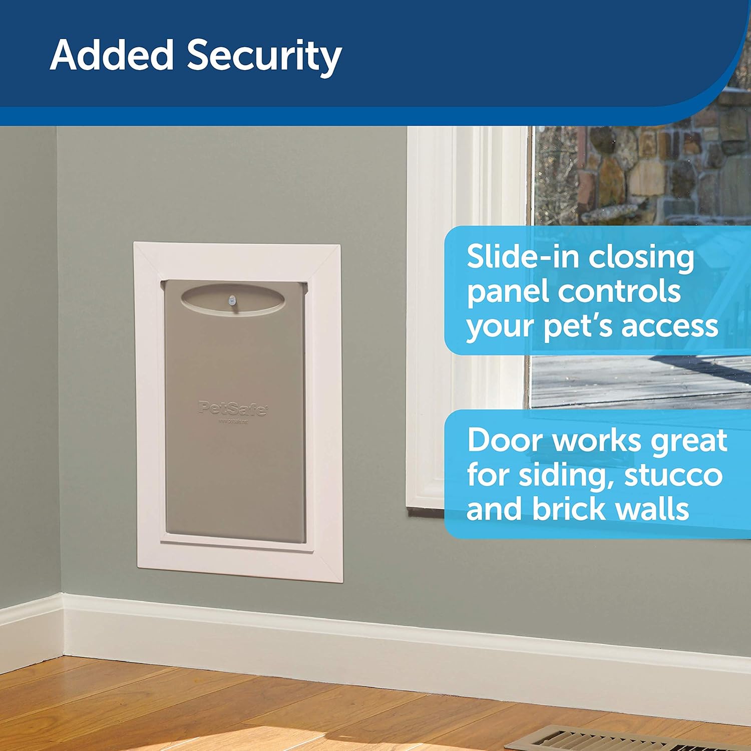 PetSafe Wall Entry Pet Door – Best for Small, Medium and Large Size Pets – DIY Installation – Includes Telescoping Tunnel for Interior and Exterior Wall Installation – Size Medium : Pet Supplies