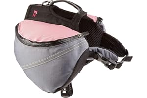 Doggles Dog Extreme Backpack, Gray/Pink, X-Small