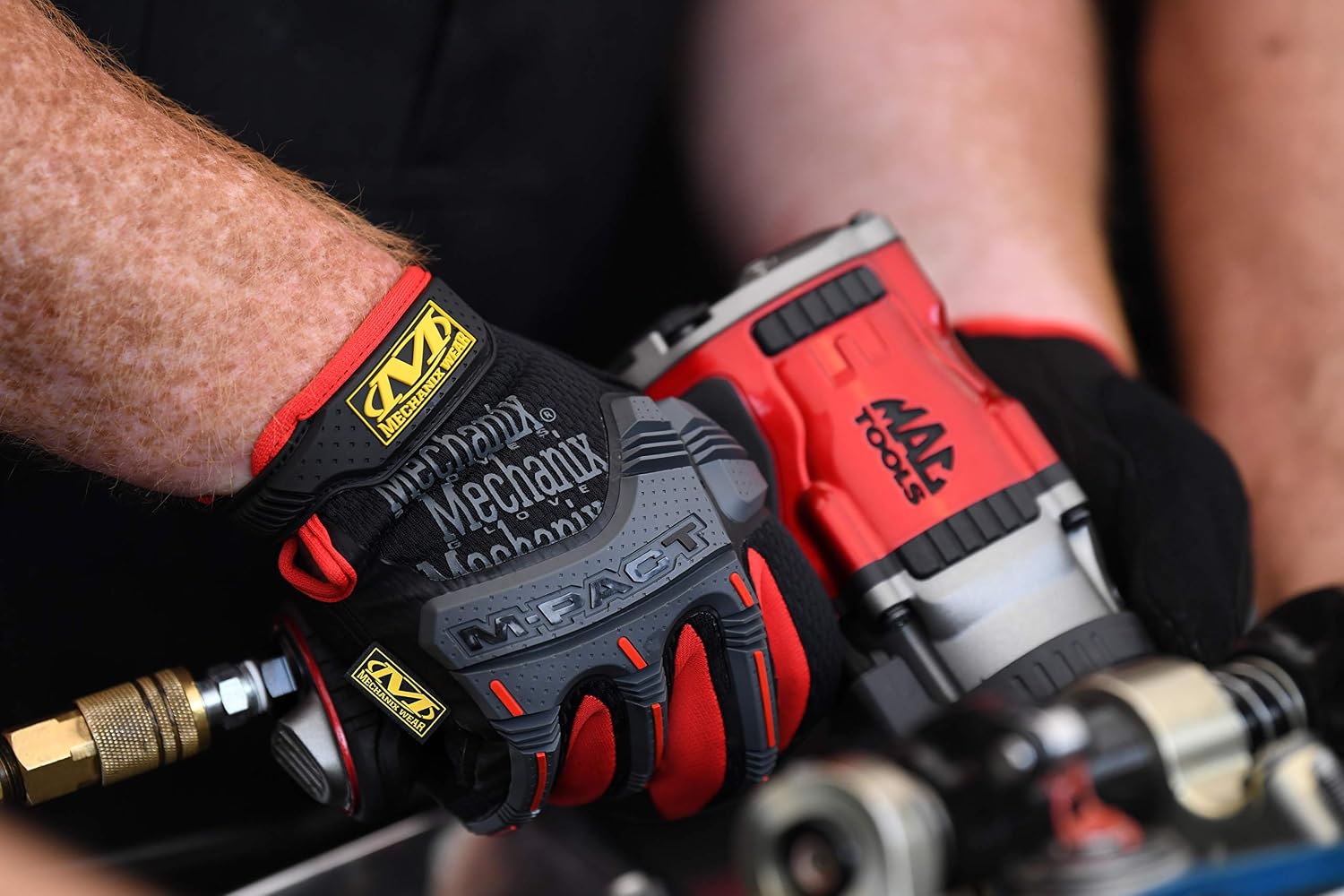 Mechanix Wear - M-Pact Work Gloves (Large, Black/Red) - Image 4