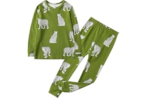 Owlivia 100% Organic Cotton Baby Long Sleeve Pajama Sets,Toddler Boy Girl 2-Piece Sleepwear