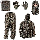 Zicac Outdoor Camo Ghillie Suit 3D Leafy Camouflage Clothing Jungle Woodland Hunting