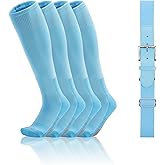 QBK Toddler Baseball Socks And Belt Youth Softball Tee Ball Combo Set for Boy Girl (2 Pairs of Socks & 1 Belt)