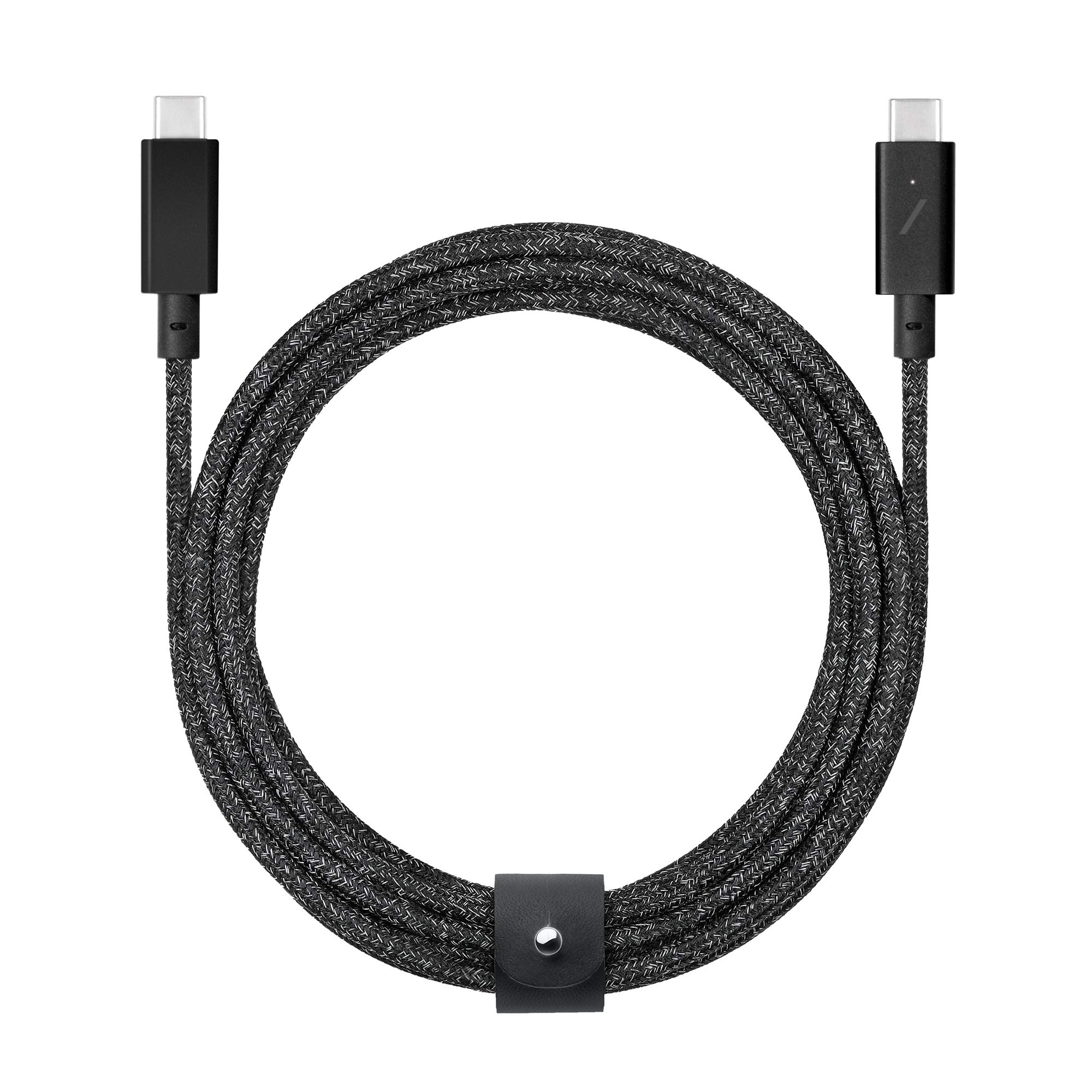 Native Union Type-C Belt Cable Pro - 240W USB-C to USB-C 8ft Ultra-Strong Charging Cable with Leather Strap Compatible with iPhone Air, 17e, 17 Pro Max, MacBook Pro 14"/16" M5, Air 13"/15" M5 (Cosmos)
