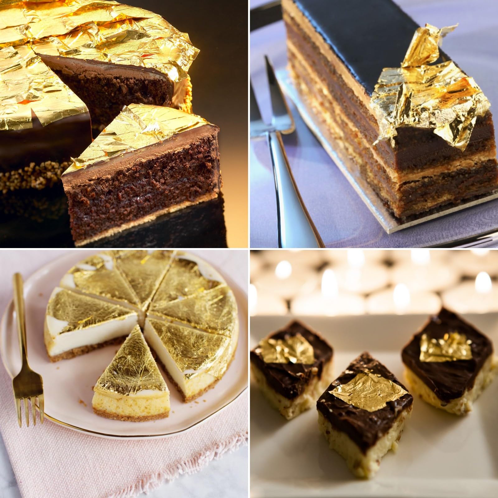 2 Bottles Gold Flakes, Premium Gold Leaf for Craft Art Decoration Perfect for Decorating Cakes Desserts Drinks Ice Cream Sushi