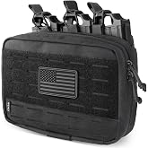 WYNEX Molle Mag Pouch, Tactical Triple Magazine Pouch | Laser Cut Design, Molle Admin Pouch, AR M4 M16 Mag Compatible, Molle Utility Pouch, Tactical Medical EMT EDC